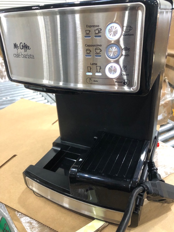 Photo 6 of Mr. Coffee Espresso and Cappuccino Machine, Programmable Coffee Maker with Automatic Milk Frother and 15-Bar Pump, Stainless Steel
