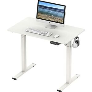 Photo 1 of SHW Electric Height Adjustable Desk with Memory Preset 40 x 24 Inches White
