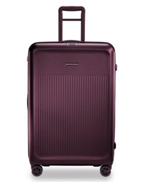 Photo 1 of Briggs & Riley Sympatico Hardside Large Spinner Luggage, Plum, 30-Inch Checked
