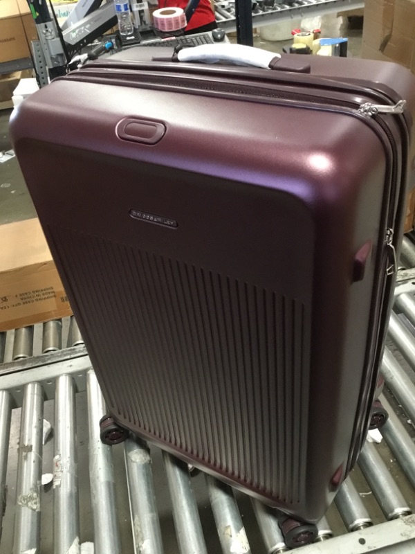 Photo 2 of Briggs & Riley Sympatico Hardside Large Spinner Luggage, Plum, 30-Inch Checked
