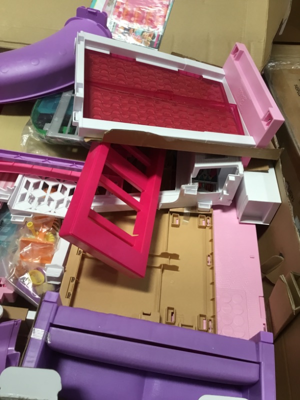 Photo 4 of Barbie Dreamhouse 46.5 inch Dollhouse with Wheelchair Accessible Elevator, Pool, Slide and 70 Accessories Including Furniture and Household Items, Gift for 3 to 7 Year Olds, assembly required
