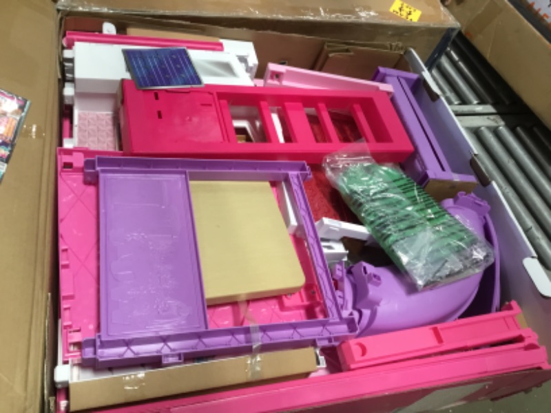 Photo 2 of Barbie Dreamhouse 46.5 inch Dollhouse with Wheelchair Accessible Elevator, Pool, Slide and 70 Accessories Including Furniture and Household Items, Gift for 3 to 7 Year Olds, assembly required
