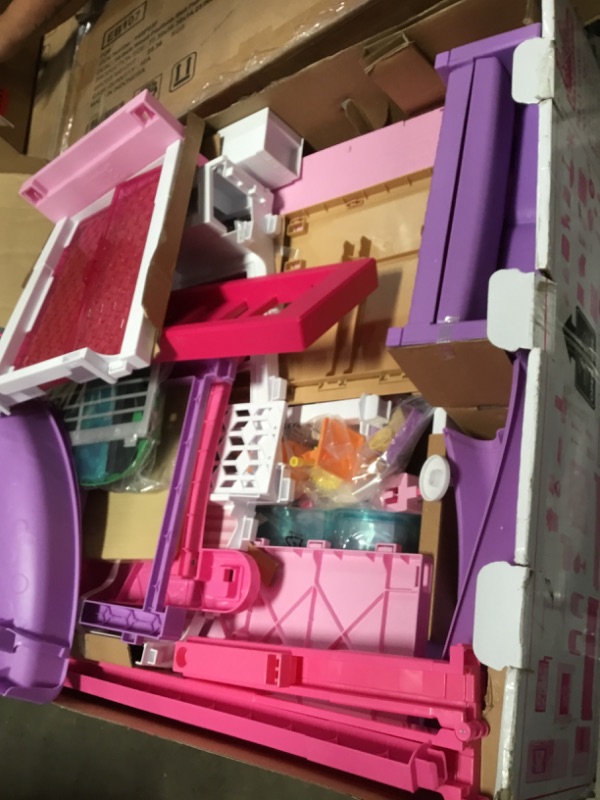 Photo 3 of Barbie Dreamhouse 46.5 inch Dollhouse with Wheelchair Accessible Elevator, Pool, Slide and 70 Accessories Including Furniture and Household Items, Gift for 3 to 7 Year Olds, assembly required
