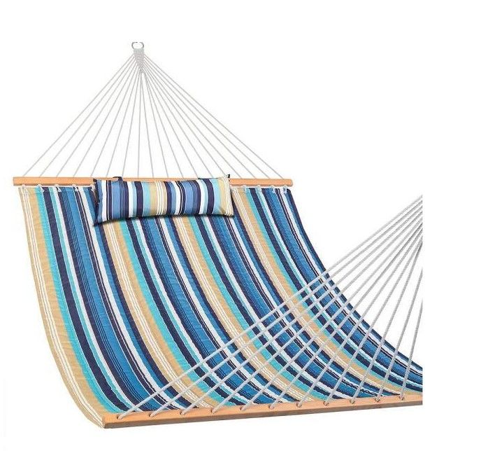 Photo 1 of 
12 ft. L Quilted Reversible Double Fabric Hammock Bed with Pillow