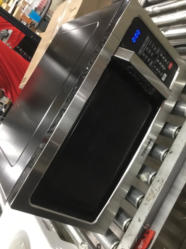 Photo 1 of Toshiba EC042A5C-SS Microwave Oven with Convection Function Smart Sensor and LED Lighting, 1.5 Cu. Ft./1000W, Stainless Steel
