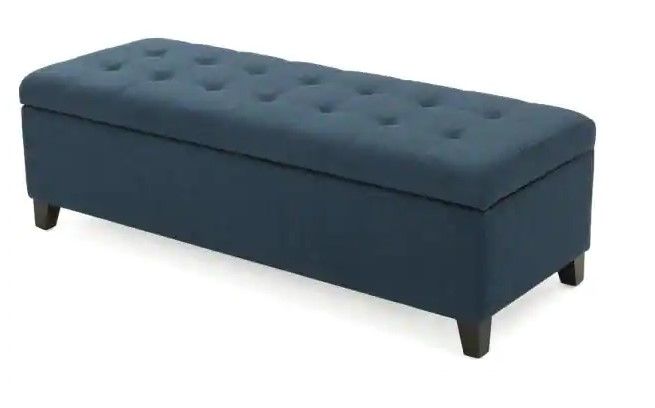 Photo 1 of 
Noble House
Mission Dark Blue Storage Ottoman Bench