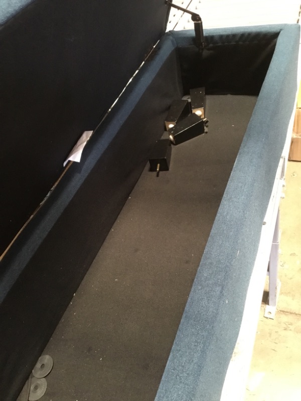 Photo 1 of 
Noble House
Mission Dark Blue Storage Ottoman Bench