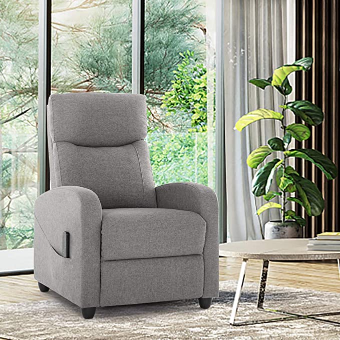 Photo 1 of Fabric Massage Recliner Chair Living Room Chair Adjustable Home Theater Seating Winback Single Recliner Sofa Chair Lazy Boy Recliner Padded Seat Push Back Recliners Full Body Armchair for Living Room
