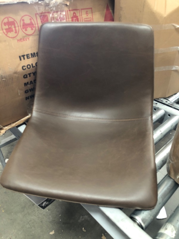 Photo 2 of ***Missing parts, scuffed seats***
Signature Design by Ashley Mid Century Centiar Dining Bucket Chair Set of 2, Black and Brown
