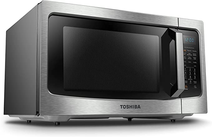 Photo 1 of Toshiba ML-EC42P(SS) Multifunctional Microwave Oven with Healthy Air Fry, Convection Cooking Smart Sensor, Position Memory Turntable, Easy-to-Clean Interiora nd ECO Mode, 1.5 Cu.ft, Cu. Ft, Silver
