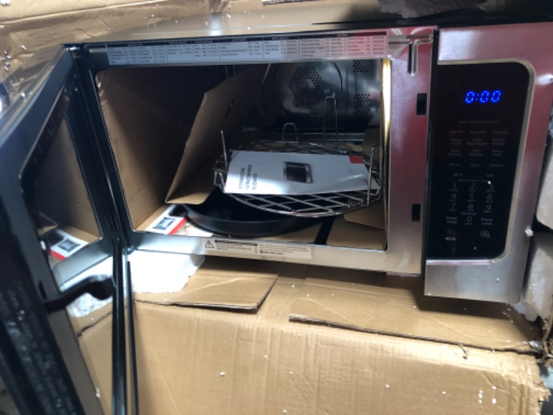 Photo 6 of ***PARTS ONLY*** Toshiba ML-EC42P(SS) Multifunctional Microwave Oven with Healthy Air Fry, Convection Cooking Smart Sensor, Position Memory Turntable, Easy-to-Clean Interiora nd ECO Mode, 1.5 Cu.ft, Cu. Ft, Silver
