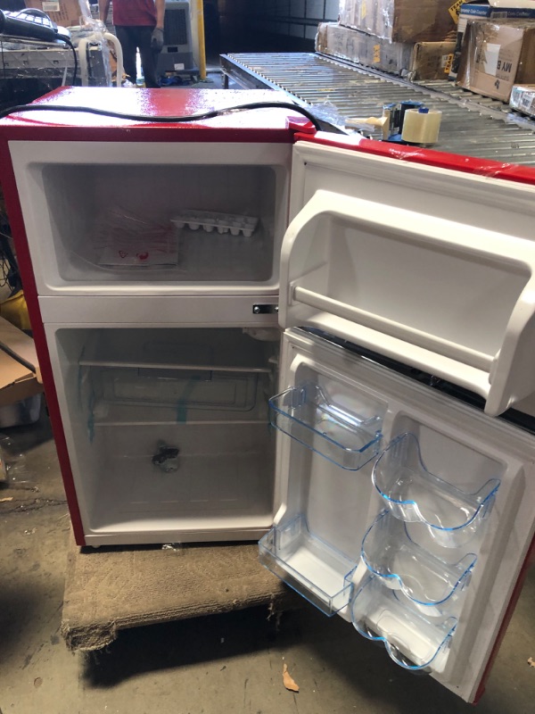 Photo 6 of Frigidaire EFR840-RED 3.2 Cu Ft Red 2 Door Retro Bar Fridge with Side Bottle Opener
