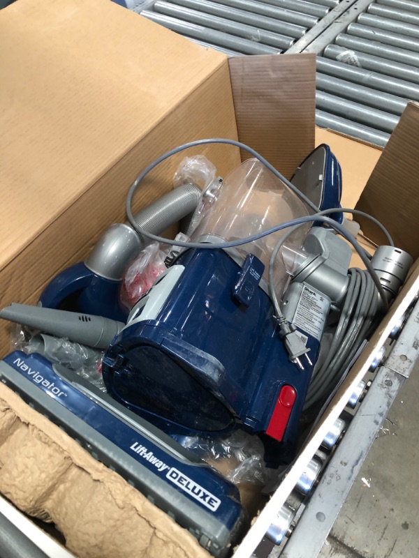 Photo 2 of Shark NV360 Navigator Lift-Away Deluxe Upright Vacuum with Large Dust Cup Capacity, HEPA Filter, Swivel Steering, Upholstery Tool & Crevice Tool, Blue
