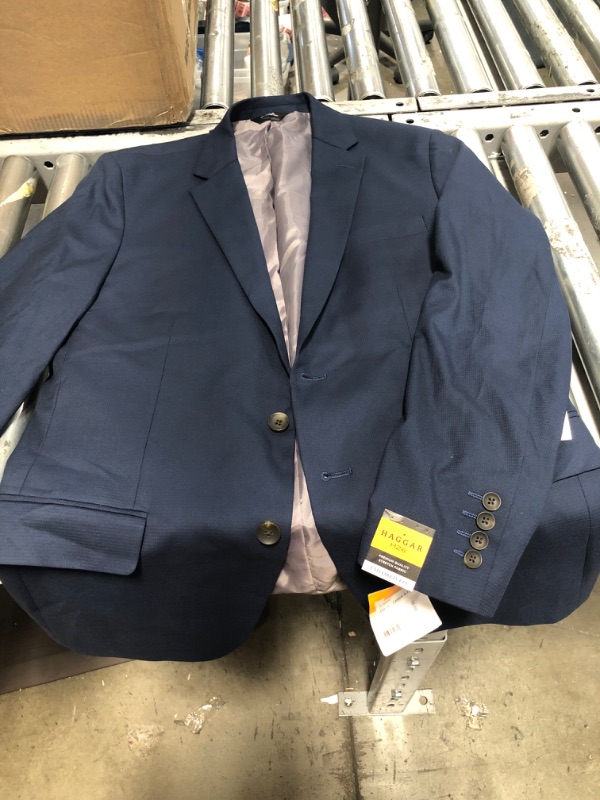 Photo 3 of Haggar H26 Men's Big & Tall Tailored Fit Premium Stretch Suit Jacket - Blue // SIZE 40R
