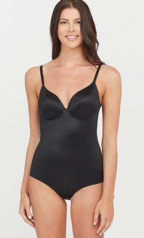 Photo 1 of ASSETS BY SPANX Women's Flawless Finish Shaping Micro Low Back Cupped Bodysuit Shapewear // SIZE LARGE 

