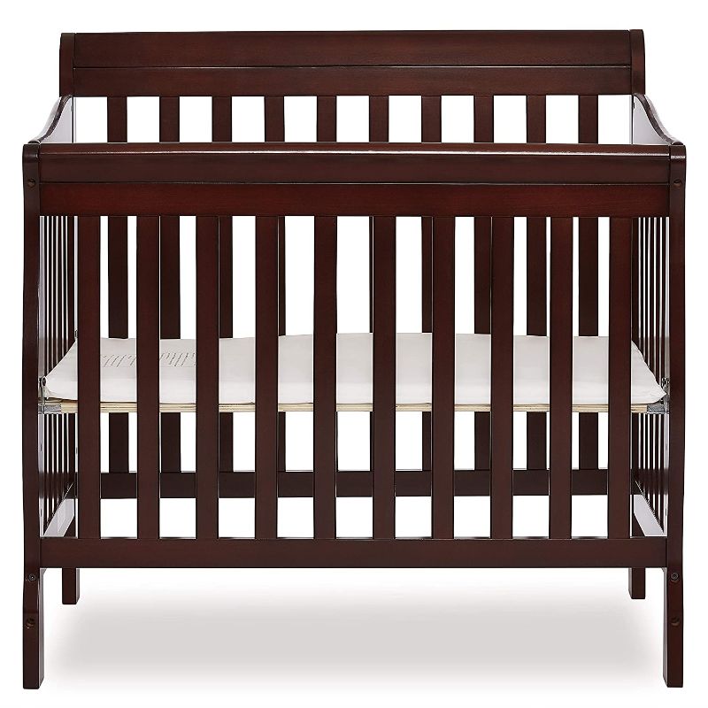 Photo 1 of Dream On Me Aden 4-in-1 Convertible Mini Crib in Green