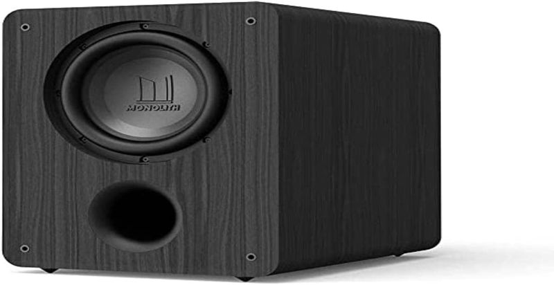 Photo 1 of Monolith M-10 V2 10in THX Certified Select 500 Watt Powered Subwoofer, Massive Output, Low Distortion, Vented HDF Cabinet
