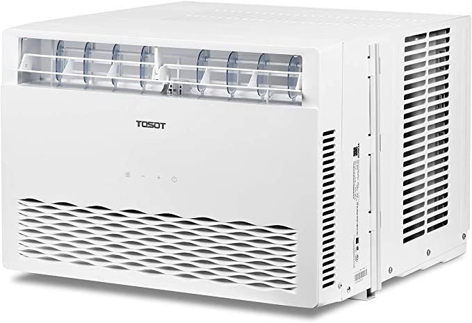 Photo 1 of TOSOT 8,000 BTU Air Conditioner Cools up to 350 sq. ft. Quiet, LED, Smart Remote Control, Energy Efficient Window AC, 8000, White
