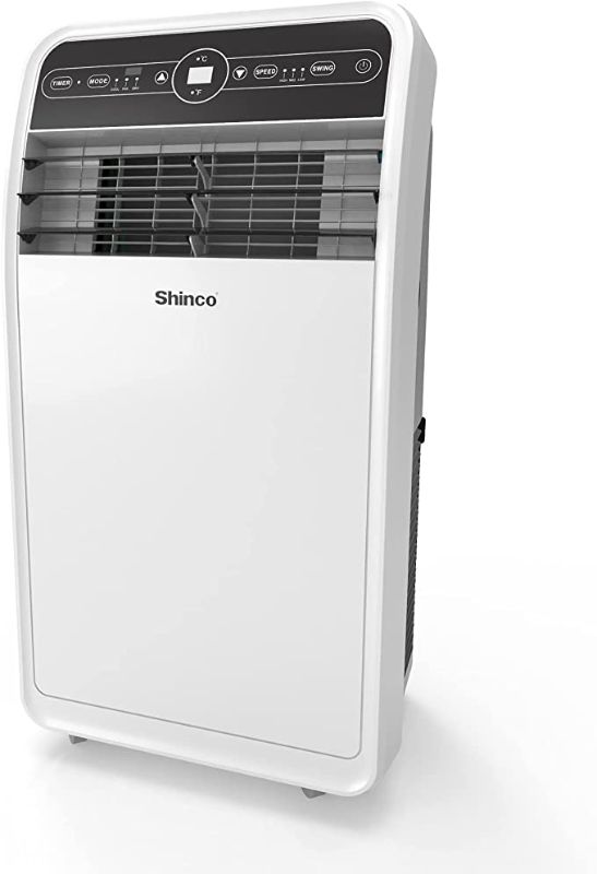 Photo 1 of Shinco 12,000 BTU Portable Air Conditioners with Built-in Dehumidifier Function, Fan Mode, Quiet AC Unit Cools Rooms to 400 sq.ft, LED Display, Remote Control, Complete Window Mount Exhaust Kit
