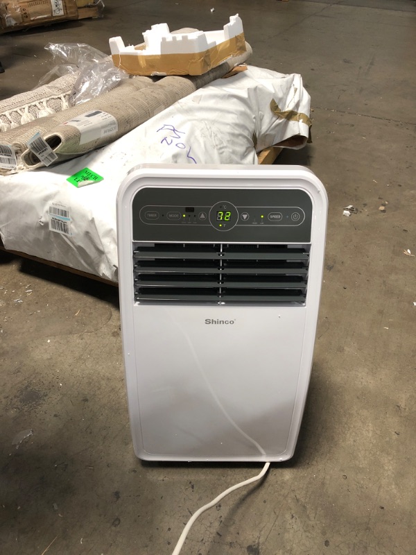 Photo 2 of Shinco 12,000 BTU Portable Air Conditioners with Built-in Dehumidifier Function, Fan Mode, Quiet AC Unit Cools Rooms to 400 sq.ft, LED Display, Remote Control, Complete Window Mount Exhaust Kit
