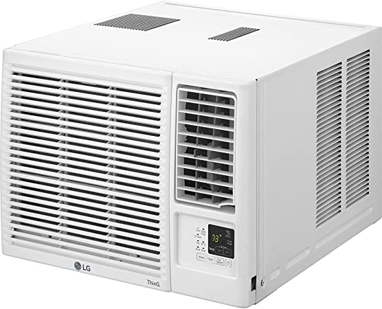 Photo 1 of LG Electronics 18,000 BTU 230/208-Volt Window Air Conditioner LW1821HRSM Cools 1,000 Sq. Ft. with Cool and Heat, Wi-Fi Enabled