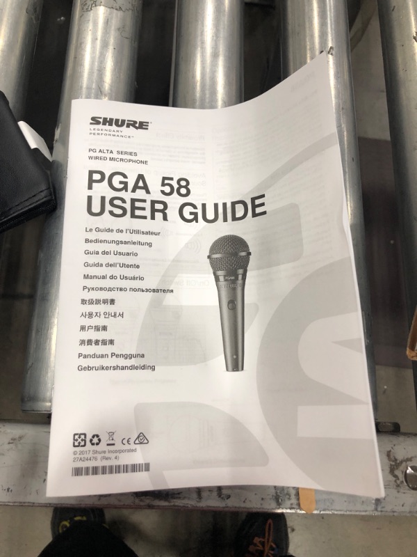 Photo 3 of Shure PGA58-LC Cardioid Dynamic Vocal Microphone with No Cable
