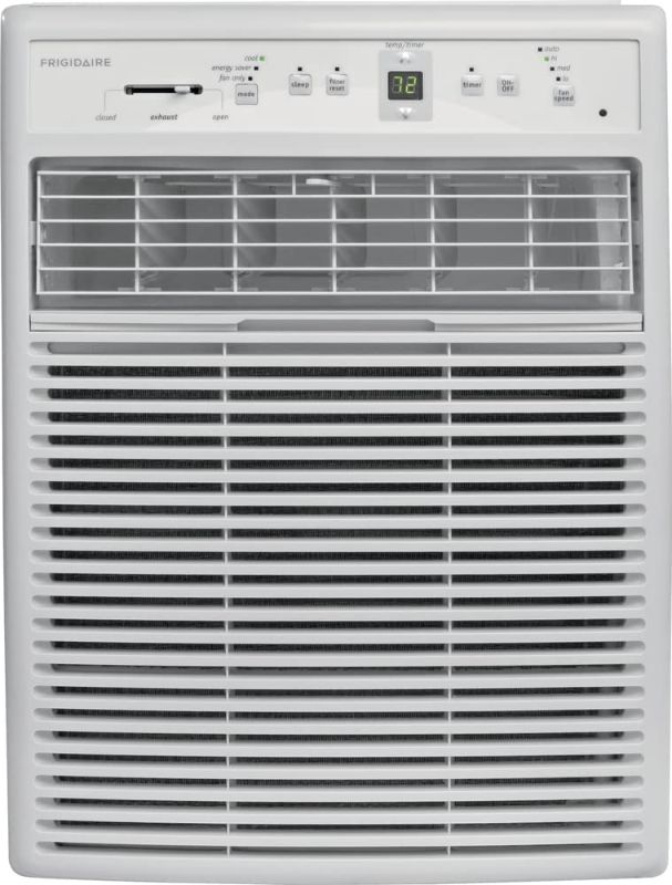 Photo 1 of Frigidaire Window-Mounted Slider Casement Air Conditioner, 8,000 BTU, in White
