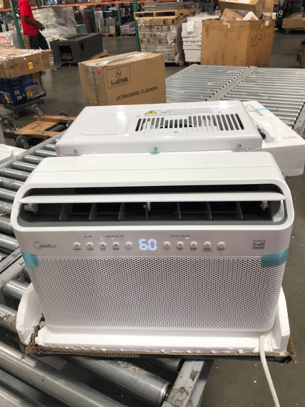 Photo 3 of Midea 8,000 BTU U-Shaped Smart Inverter Window Air Conditioner–Cools up to 350 Sq. Ft., Ultra Quiet with Open Window Flexibility, Works with Alexa/Google Assistant, 35% Energy Savings, Remote Control
