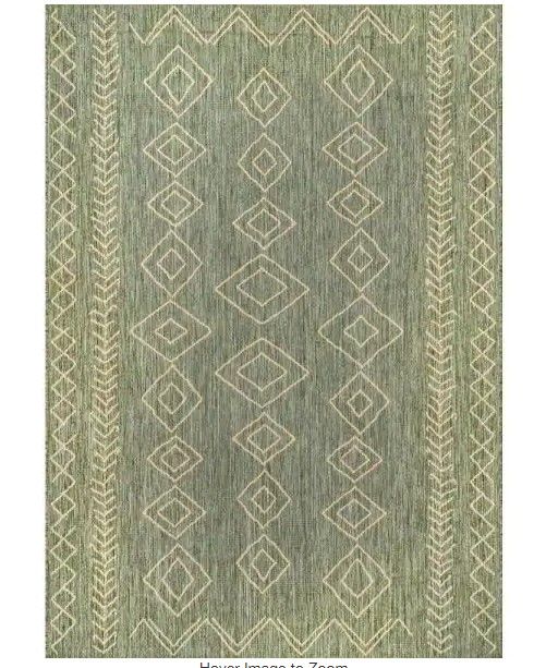 Photo 1 of 
nuLOOM
Serna Moroccan Diamonds Sage 5'3 ft. x 7'6 ft. Indoor/Outdoor Area Rug