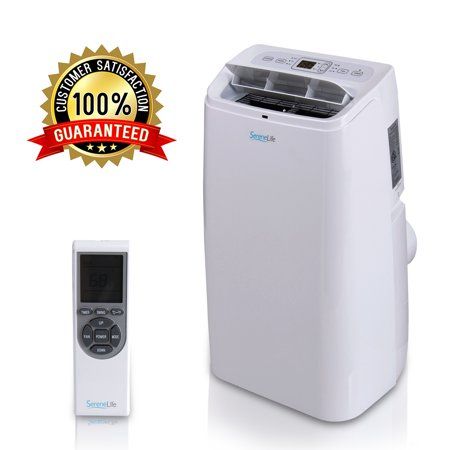 Photo 1 of SereneLife Portable Air Conditioner - Compact Home AC Cooling Unit with Built-in Dehumidifier & Fan Modes Includes Window Mount Kit (12 000 BTU)
