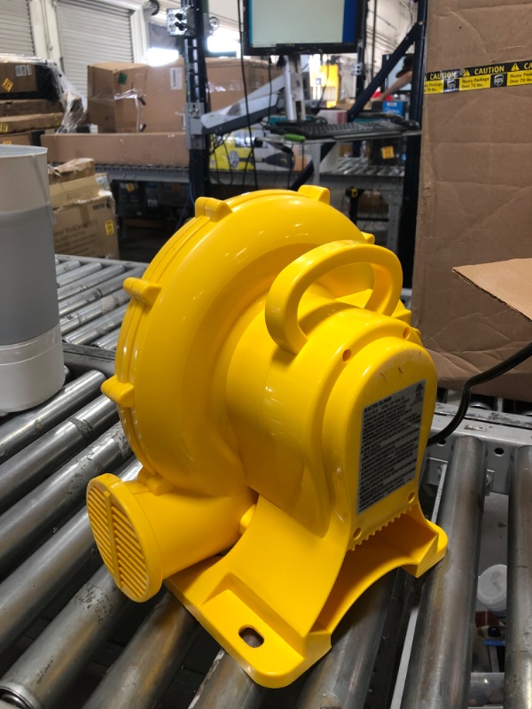 Photo 1 of Cloud 9 BR-25 Indoor/Outdoor Inflatable Blower Fan for Bounce Houses, Yellow
