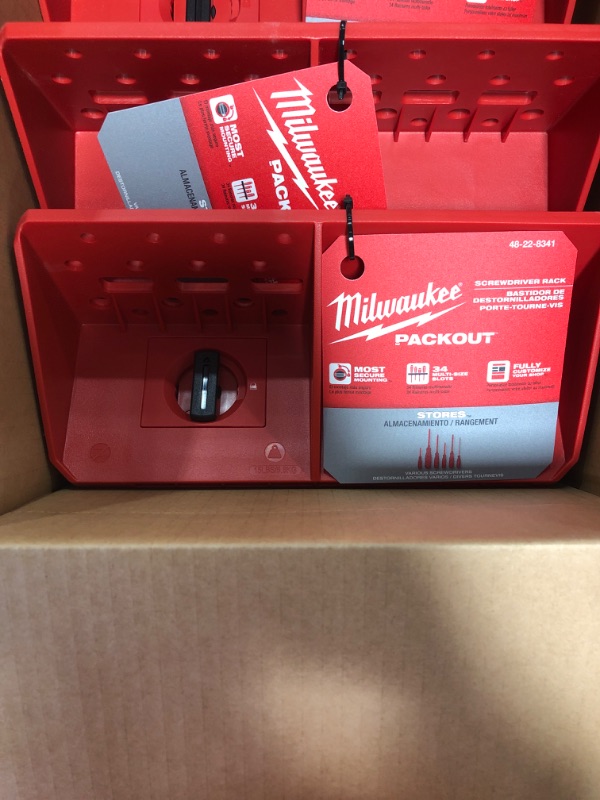 Photo 2 of 2PK-Milwaukee 48-22-8341 PACKOUT Screwdriver Rack
