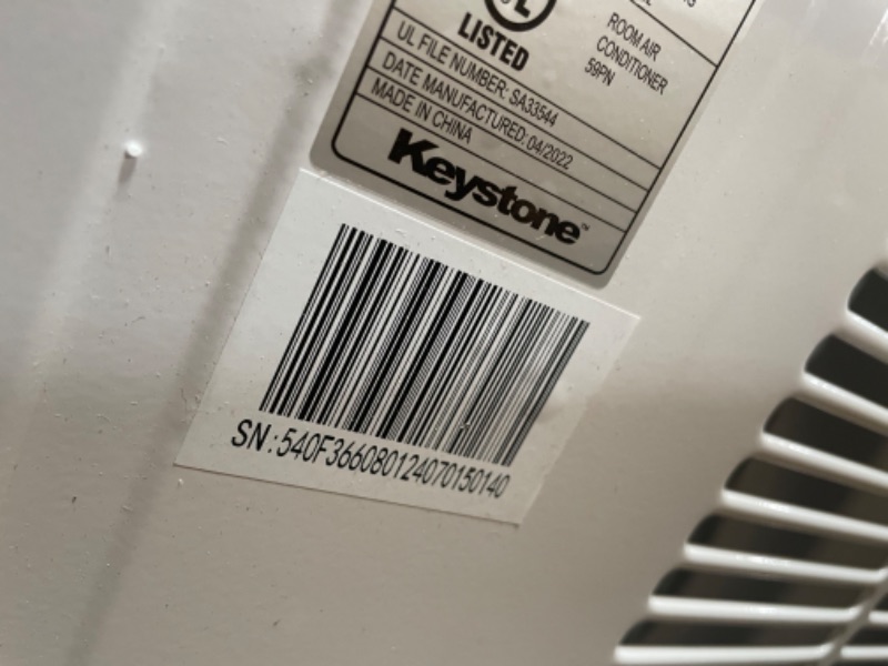 Photo 7 of Keystone 18 500 18 200 BTU 230V Window Wall Air Conditioner with 16 000 BTU Supplemental Heat Capability
