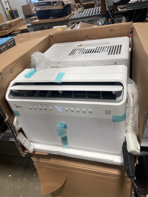 Photo 2 of Midea 8,000 BTU U-Shaped Smart Inverter Window Air Conditioner–Cools up to 350 Sq. Ft., Ultra Quiet with Open Window Flexibility, Works with Alexa/Google Assistant, 35% Energy Savings, Remote Control
