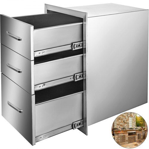 Photo 1 of Usa Bbq Island / Outdoor Kitchen 18"x23" Stainless Steel Narrow Trash Drawer
