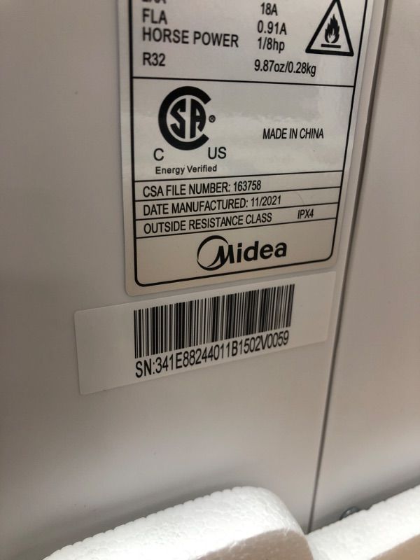 Photo 5 of Midea 8,000 BTU U-Shaped Smart Inverter Window Air Conditioner–Cools up to 350 Sq. Ft., Ultra Quiet with Open Window Flexibility, Works with Alexa/Google Assistant, 35% Energy Savings, Remote Control
