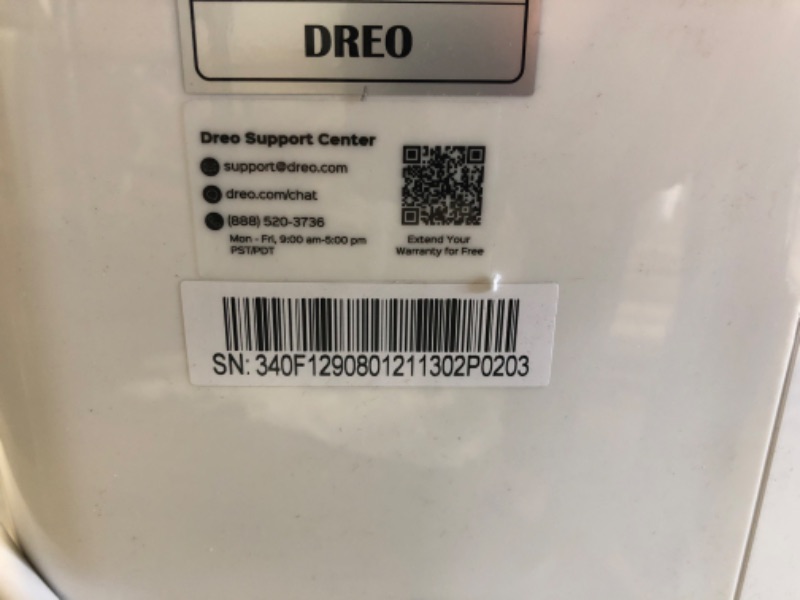 Photo 5 of Dreo TwinCool 12000 BTU Smart Inverter Portable Air Conditioner with Dual Hose, 42dB Quiet,Powerful Cooling, Up to 450 Sq Ft, Remote Control, Dehumidify, 24H Timer, Window Mount Kit, White, DR-HAC001
