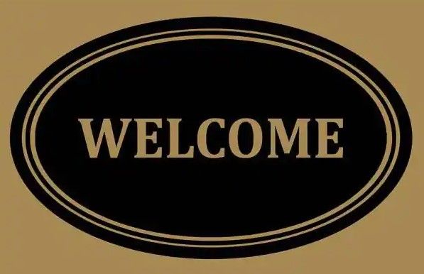 Photo 1 of 2PK-ohawk Home Vinyl Back Mat Masterpiece Welcome 24 in. x 36 in. Door Mat