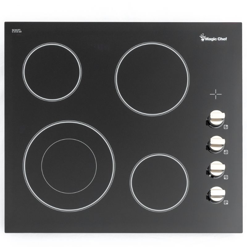 Photo 1 of 24 in. Radiant Electric Cooktop in Black with 4 Elements
