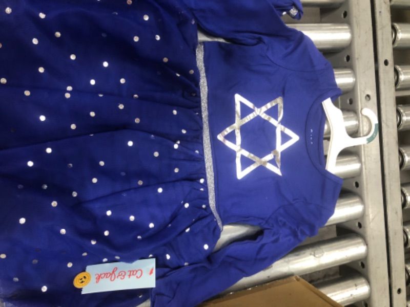 Photo 2 of *** WHOLE CASE OF 12***
Toddler Girls' Star of David Long Sleeve Tutu Dress - Cat & Jack™  3T