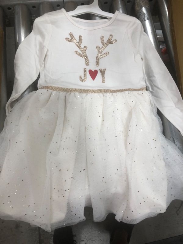 Photo 2 of *** WHOLE CASE OF 12***
Toddler Girls' Glitter Deer Long Sleeve Tutu Dress - Cat & Jack™ 3T