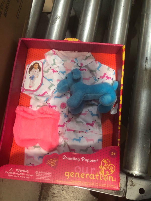 Photo 2 of 4 PACKS OF Our Generation Pajama Outfit for 18" Dolls - Counting Puppies 

