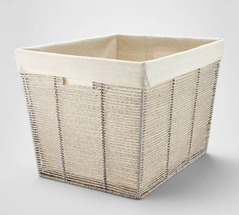 Photo 1 of 12" X 16" X 20" Lined Weave Laundry Basket - Brightroom™
