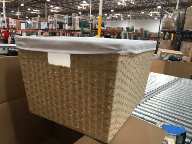 Photo 2 of 12" X 16" X 20" Lined Weave Laundry Basket - Brightroom™
