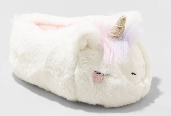 Photo 1 of Pack of 6 - Girls' Unicorn Slippers - Cat & Jack™ White
- Size S 5/6 
