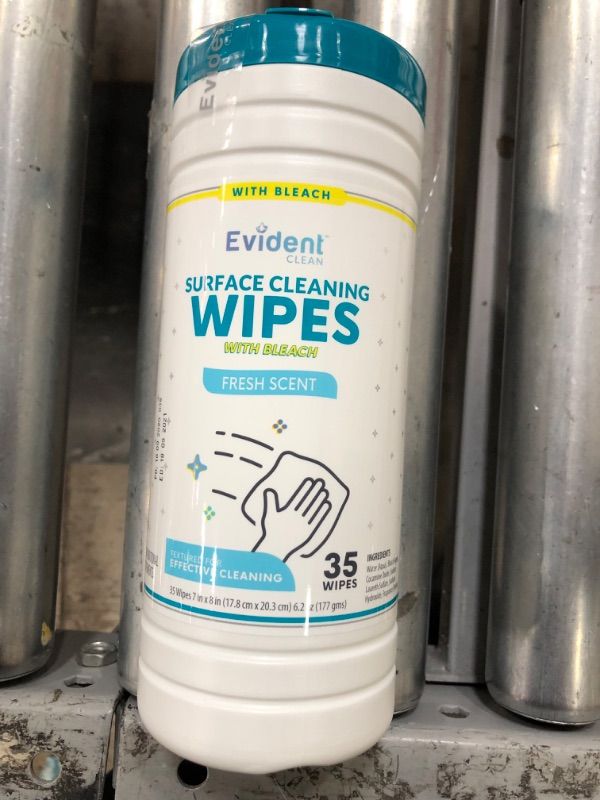 Photo 3 of 12-pack Evident Surface Cleaning Wipes with Bleach - 35ct
