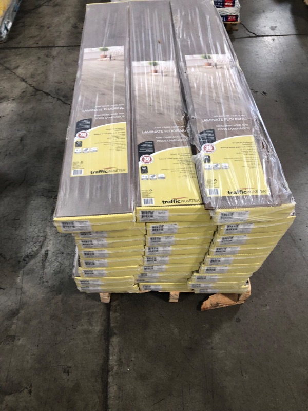 Photo 1 of (CRACKED COMPONENT) TrafficMaster EIR Ashcombe Aged Oak 8 mm Thick x 7-11/16 in. Wide x 50-11/16 in. Length Laminate Flooring (21.63 sq. ft. / case), 36 cases