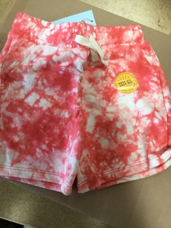 Photo 3 of *** WHOLE CASE OF 12*** 
Toddler Mid-Length Knit Shorts - Cat & Jack™ SIZE 3T Coral Tie Dye