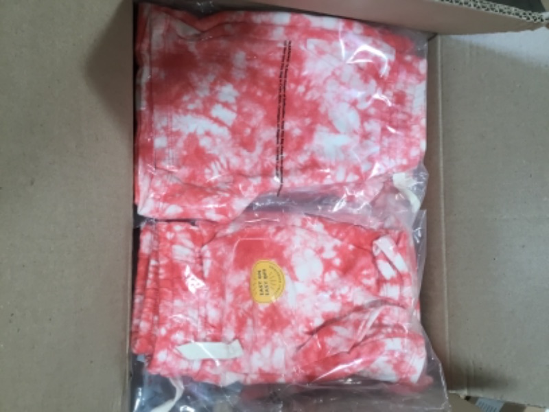 Photo 2 of *** WHOLE CASE OF 12*** 
Toddler Mid-Length Knit Shorts - Cat & Jack™ SIZE 3T Coral Tie Dye