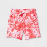 Photo 1 of *** WHOLE CASE OF 12*** 
Toddler Mid-Length Knit Shorts - Cat & Jack™ SIZE 2T CORAL TIE DYE